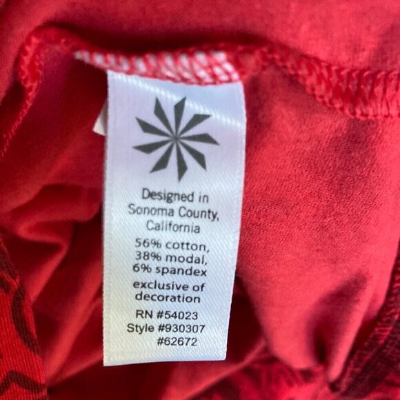 ATHLETA NADI /ROUCHED TIE COWL NECK/ TUNIC / L/SLEEVE /OMBRE FLORAL TOP SIZE XXS - Picture 7 of 8